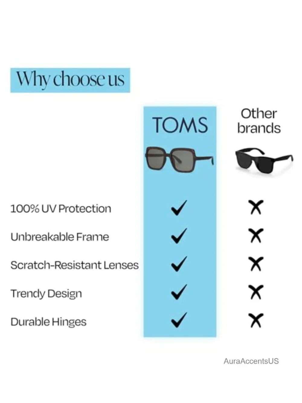 Square Polarized Sunglasses with UV Protection Full Frame